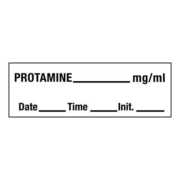 Protamine_mg/ml DTI 1/2 x 500 1/2 x 500 White w/Black